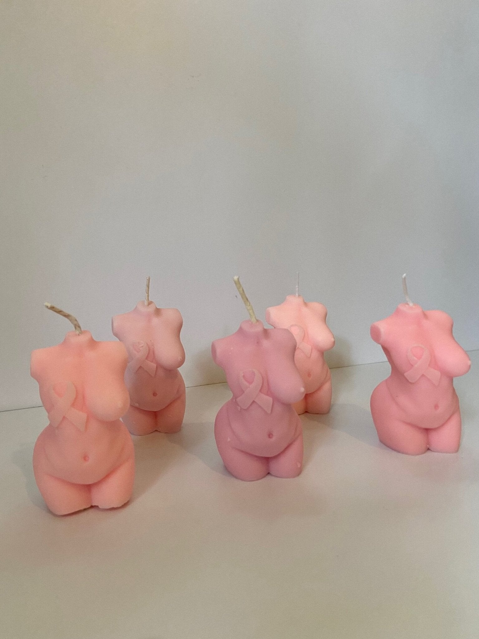 Breast Cancer Body Candle - Kendall's Kandles