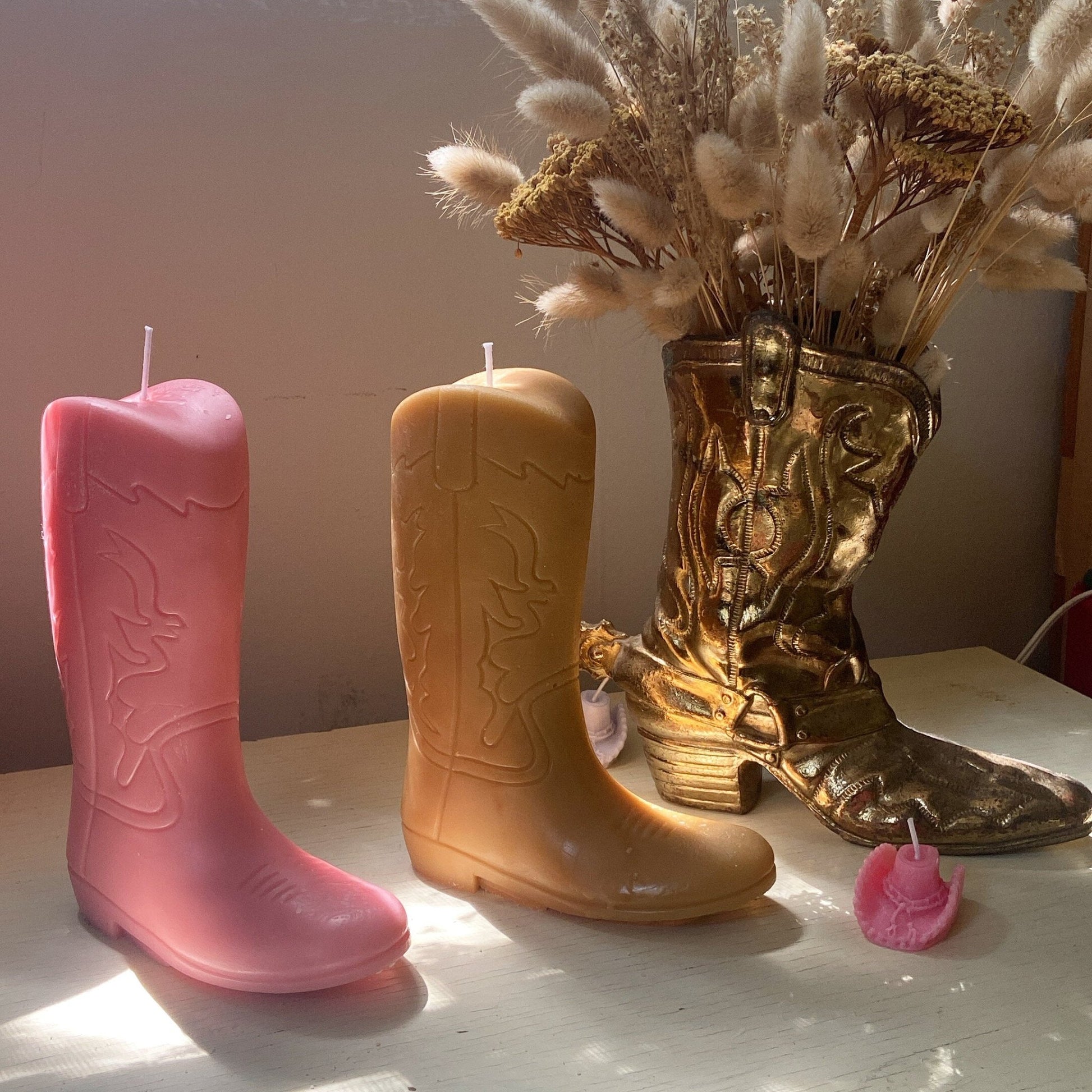 Cowgirl boot candle - Kendall's Kandles