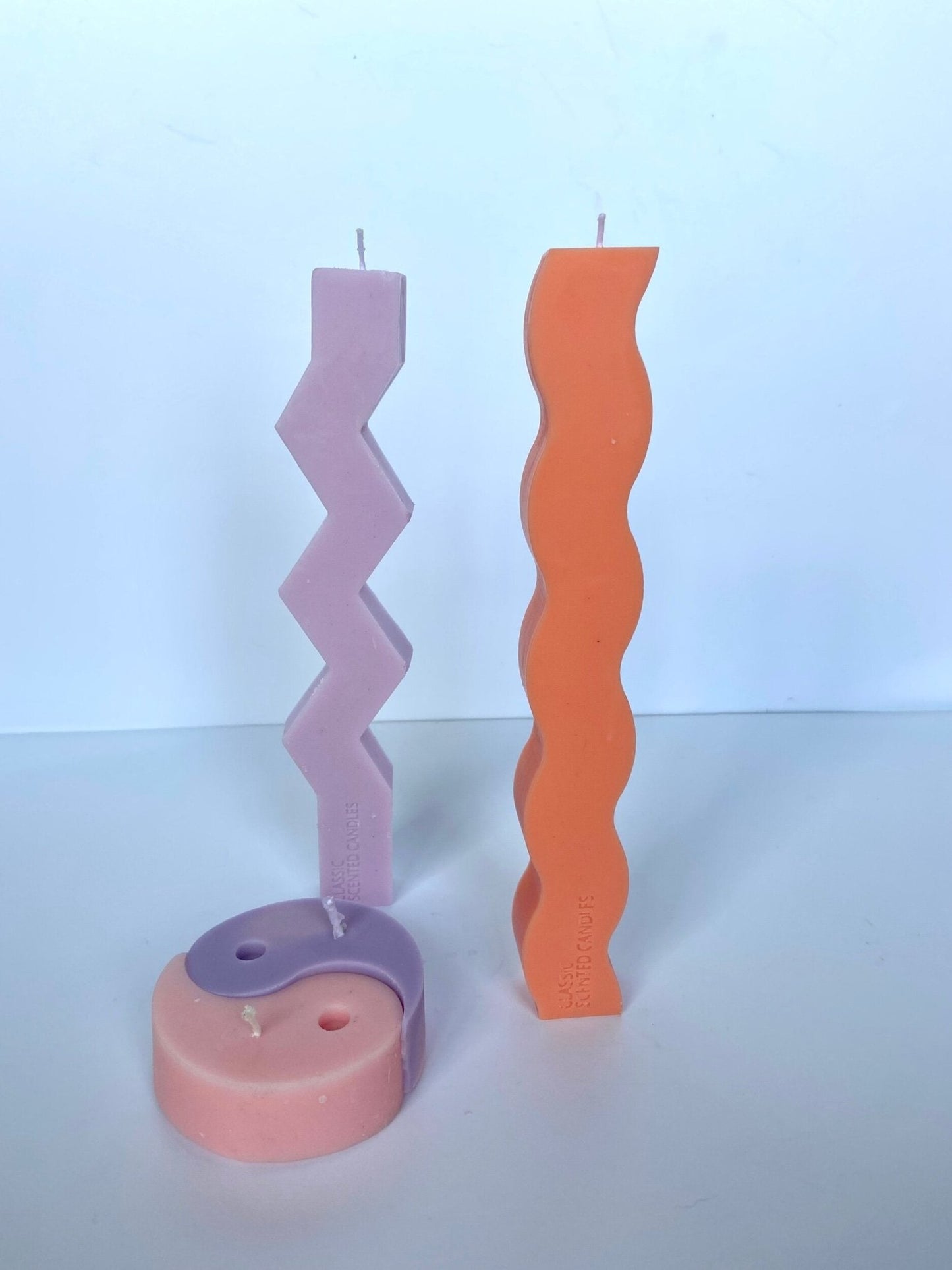 Squiggly & Zig Zag taper candles - Kendall's Kandles