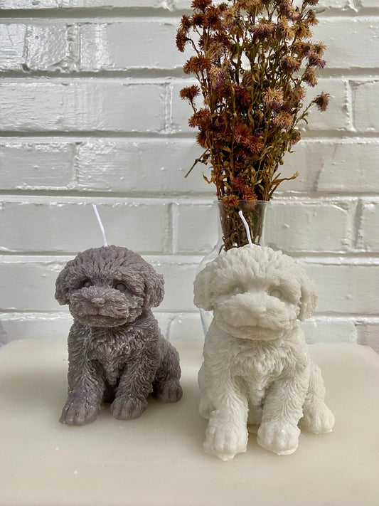 Fluffy dog candle - Kendall's Kandles