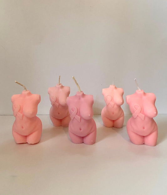 Breast Cancer Body Candle - Kendall's Kandles