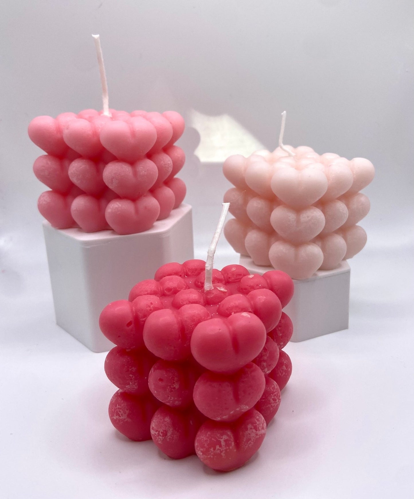 Heart cube candle - Kendall's Kandles