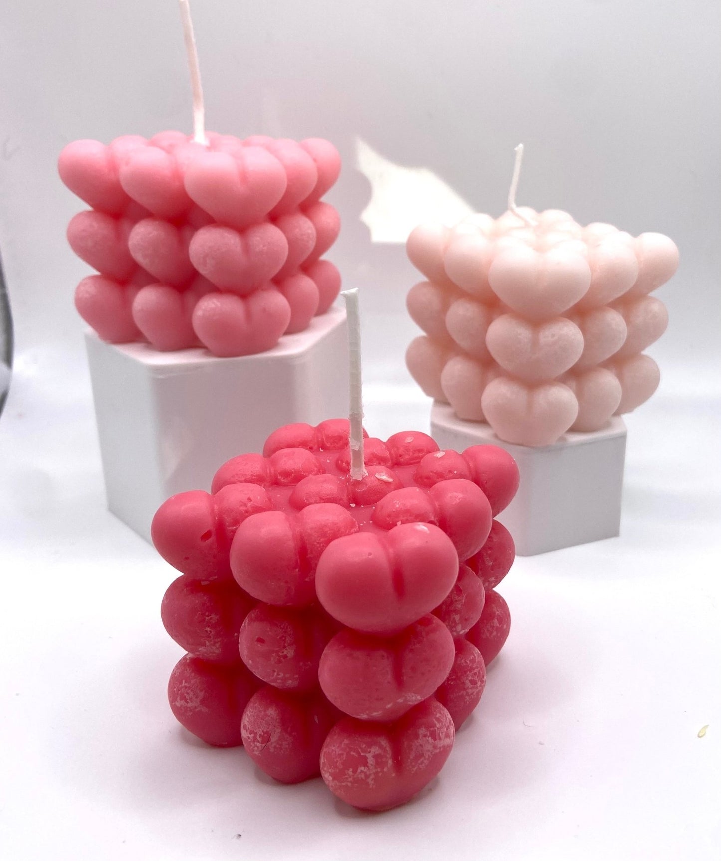 Heart cube candle - Kendall's Kandles