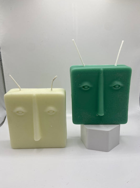 Square face candle - Kendall's Kandles